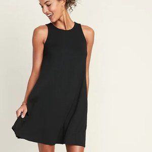 Old Navy black jersey swing dress